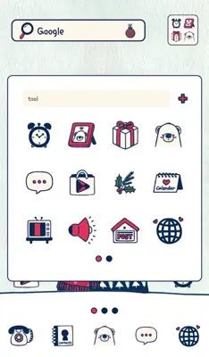 puchi(크리스마스) 도돌런처 테마 android App screenshot 2